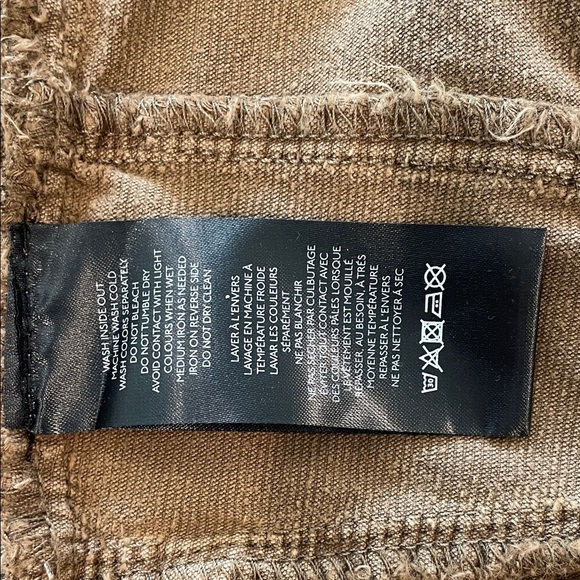 NWT Urban Outfitters Tan Lace-Up Corduroy Crop Tank Top Boho Festival - Picture 5 of 8